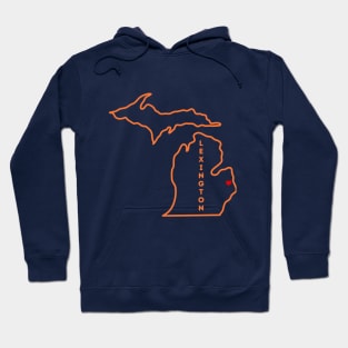 Lexington MI Love (Orange) Hoodie